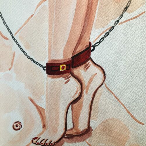 Illustration aquarelle format A4 sur le theme PIEDS