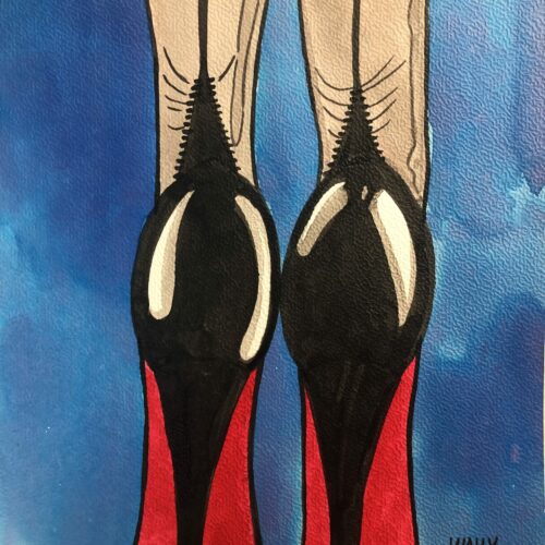 Illustration aquarelle format A4 sur le theme PIEDS