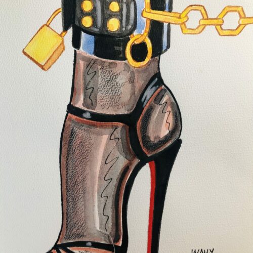 Illustration aquarelle format A4 sur le theme PIEDS