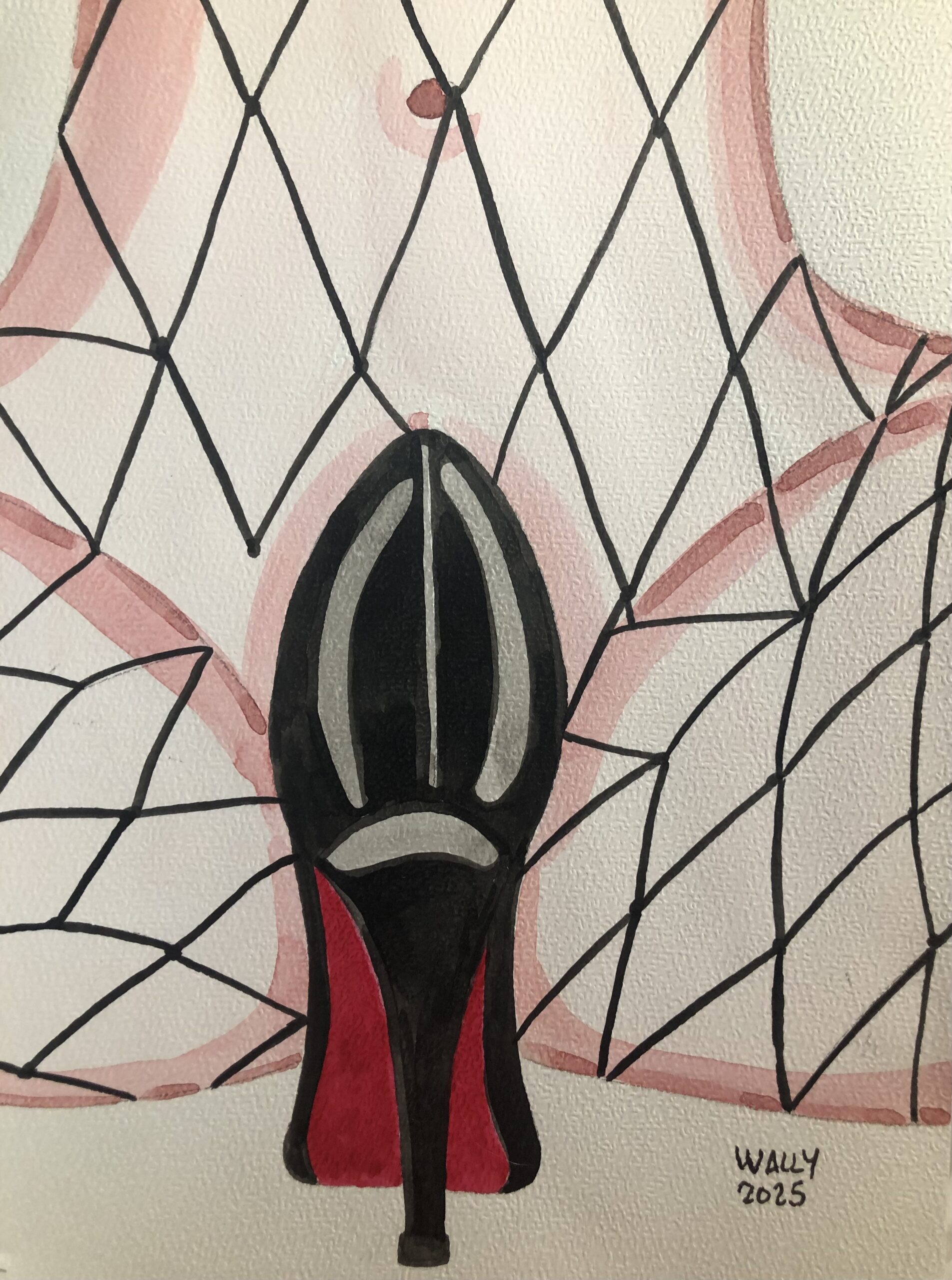 Illustration aquarelle format A4 sur le theme PIEDS