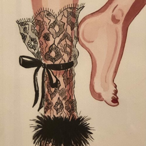 Illustration aquarelle format A4 sur le theme PIEDS