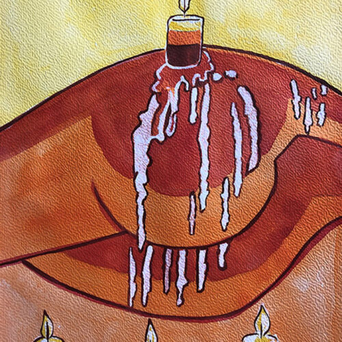 IMG_6477 Illustration Aquarelle format A4 sur le theme BDSM