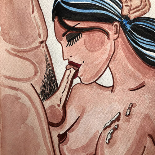 IMG_6559 Illustration Aquarelle format A4 sur le theme COUPLE