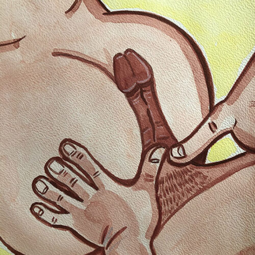 IMG_6563 Illustration Aquarelle format A4 sur le theme COUPLE