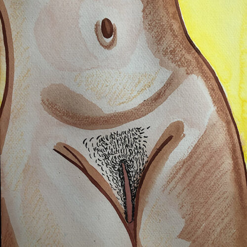 IMG_6642 Illustration aquarelle format A4 sur le thème FEMME