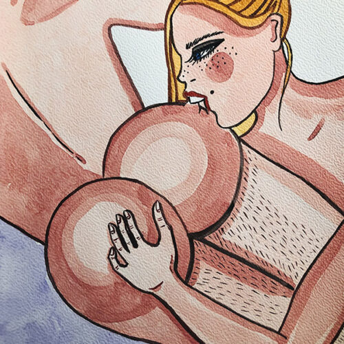 IMG_6669 Illustration Aquarelle format A4 sur le theme COUPLE