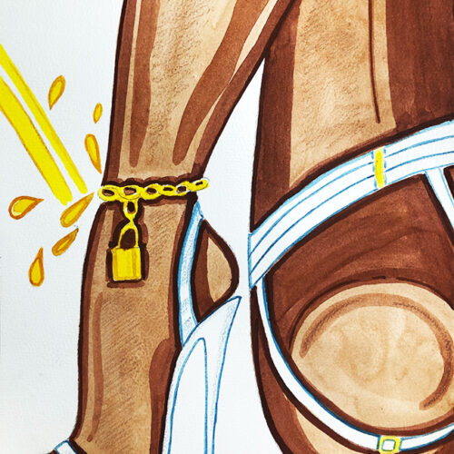 Illustration aquarelle format A4 sur le theme PIEDS